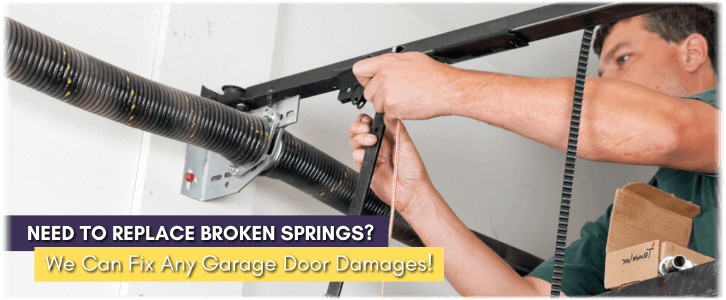Broken Garage Door Spring Location